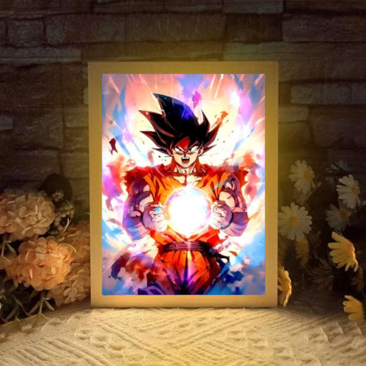 Tableau Lumineux Led _ Goku kaméha Dragon Ball Z