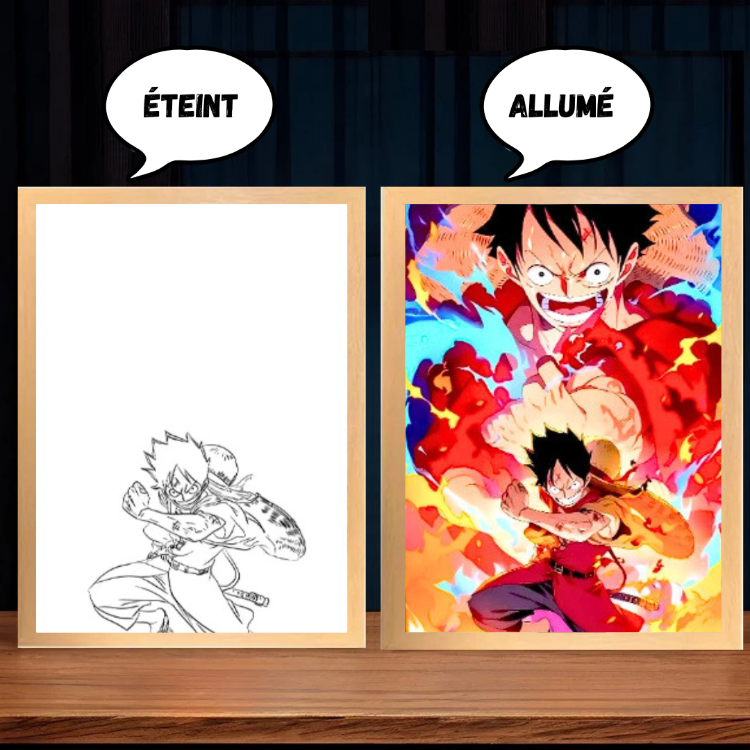 Tableau Lumineux Led - La fureur de Luffy