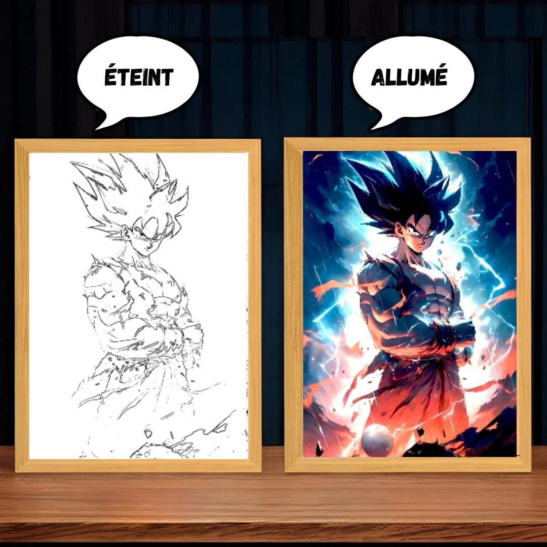 Tableau lumineux Led - Goku Dragon ball Z