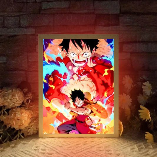 Tableau Lumineux Led - La fureur de Luffy